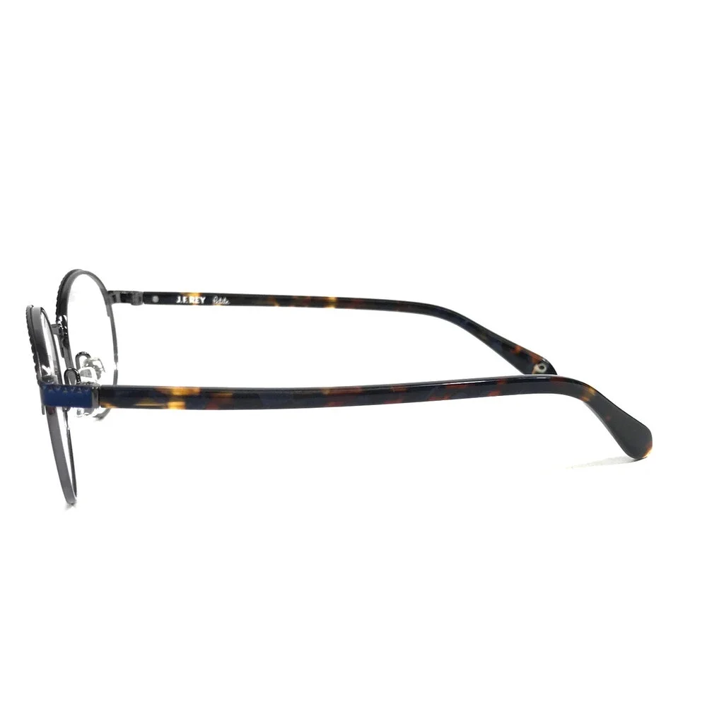 J.F. Rey Petite Eyeglasses Frames PM054 2505 Brown Tortoise Blue Round 46-18-140